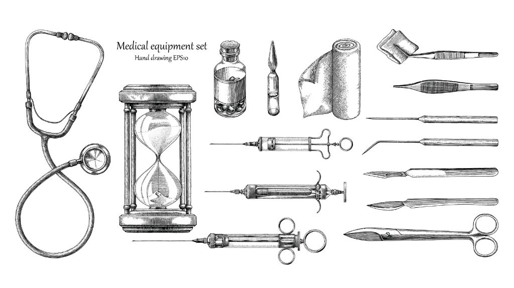 set d'instruments médicaux 