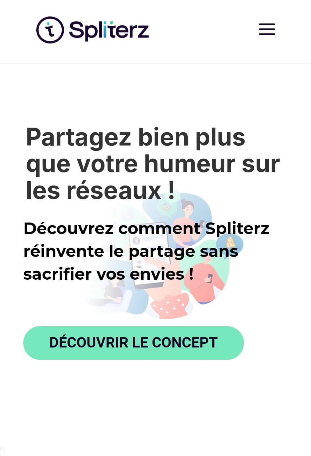 capture d'écran site spliterz