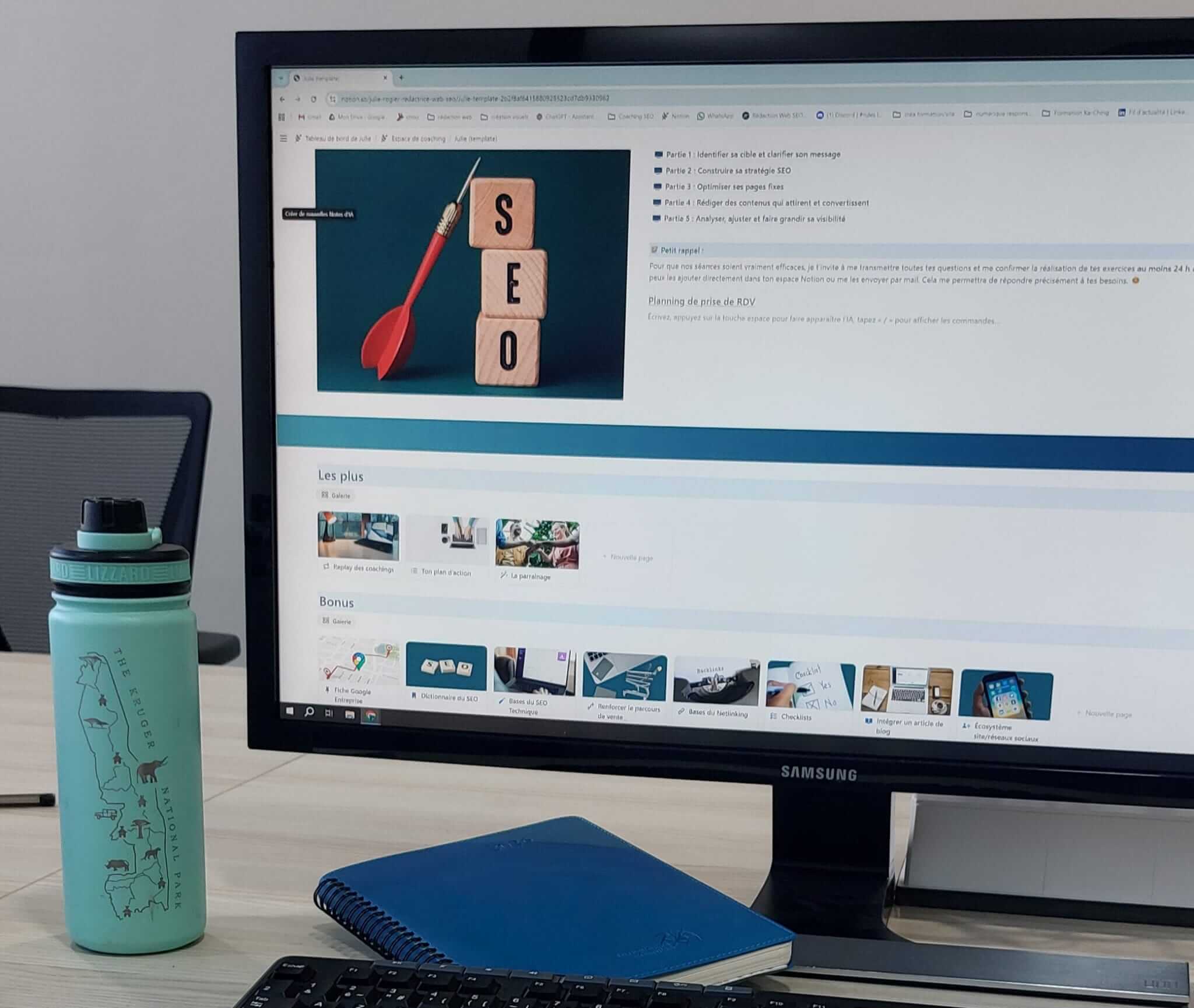photo de l'espace de formation du coaching SEO for care un coaching en référencement naturel pour les pro de la santé et du bien-être