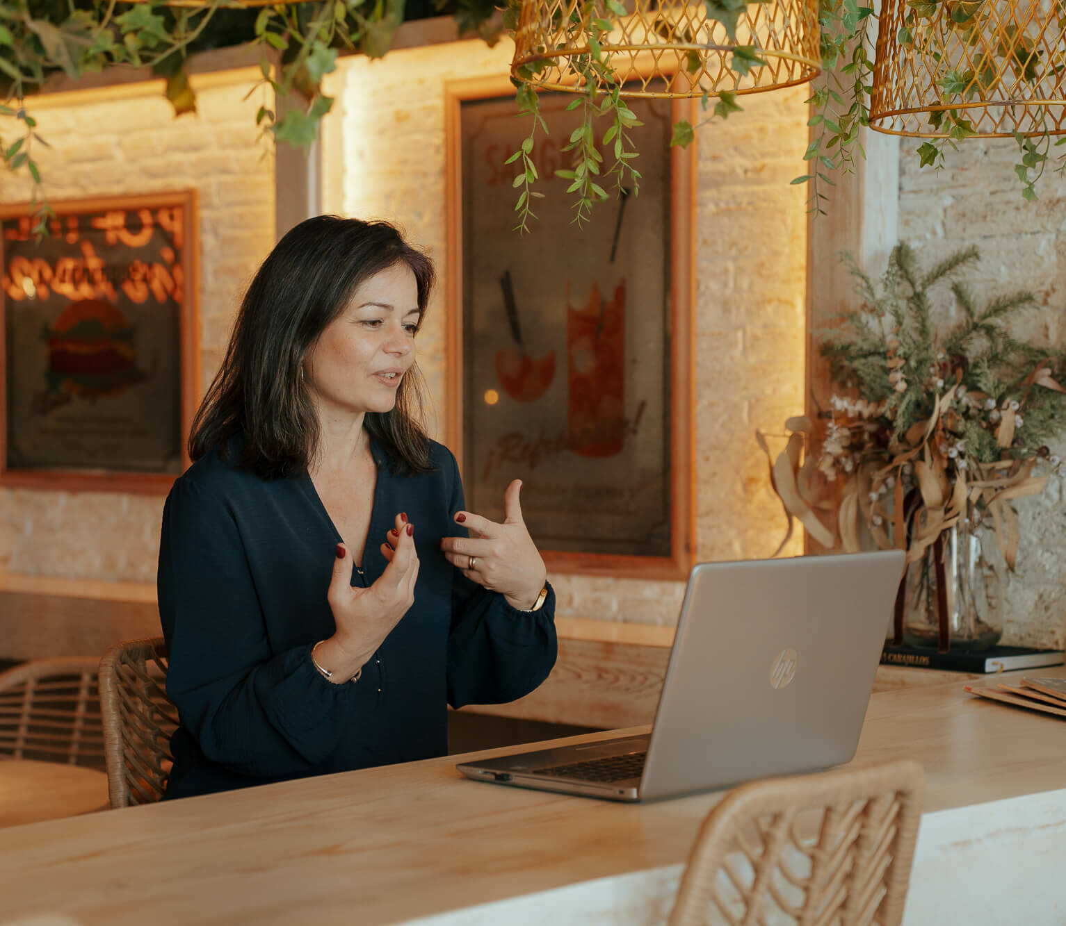 Julie en séance de coaching SEO en visio 